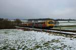 HLB Taunusbahn LHB VT2 E am 12.01.22 bei Hundstadt (Taunus)