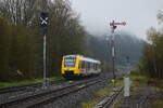 2648 023 erreicht den Bahnhof Stockhausen. Hier passiert er die bereits aufgestellen Ks Signale welche im Juni 2024 die Formsignale ablgelöst haben.

Stockhausen 31.03.2024