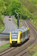 2648 021 passiert das Einfahrsignal von Weilburg aus Richtung Wetzlar kommend.

Weilburg 27.04.2024