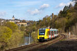 622 016 bei der Ausfahrt aus Weilburg an der ehemaligen Abzweigung zum Gensberg Tunnel. 6.4.26
