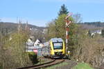 VT 259 passiert das Einfahrsignal F von Hilchenbach in Richtung Kreuztal.

Hilchenbach 06.04.2024