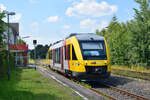 VT 204 verl�sst Burbach in Richtung W�rgendorf.

Burbach 20.07.2024