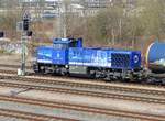 INFRALEUNA 210, 9280 1275 013-1 D-LEUNA,MAK G 1206, mit einem Leergutzug in Gera Richtung Heimat am 8.4.2020