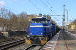 InfraLeuna 207 (275 010) + 209 (275 012) mit Kesselwagen von Großkorbetha nach Emleben, am 27.03.2026 in Erfurt-Bischleben.