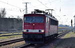 Leipziger Dampf KulTour GbR, Leipzig mit ihrer  155 060-7  (NVR:  91 80 6155 060-7 D-LDK ) am 29.02.24 Durchfahrt Bahnhof Stendal Hbf.