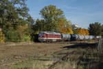232 109 der Leipziger Eisenbahnverkehrsgesellschaft brachte einen Kesselzug in die Gradestraße zum Tanklager, über Berlin Neukölln und dem Bahnhof Teltowkanal auf dem Schienennetz der
