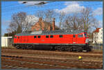 232 904-3 der LEG genießt am 29.03.2026 die Wochenendruhe in Delitzsch unt Bf.