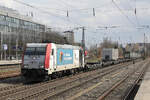 Lokomotion 185 665 mit einem KLV-Zug, München Heimeranplatz, 23.03.2026