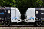 Lokomotion Doppel  193 770 + 772  am 7. Mai 2026 bei Eglharting.
