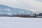 189 912 mit dem Autozug DGS 48862 am 29.01.2011 bei Schwaz.
