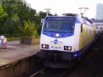 ME 146-07 steht mit dem Metronom nach Uelzen in Hamburg-Altona.