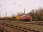 Am 22.04.2013 kam die MEG 313 (232 068)nach Stendal um den Schotterreinigungszug wieder aus Stendal abzuholen und in Richtung Magdeburg zu bringen.