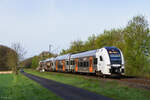 462 046 (National Express) als RRX auf der Linie RE6 Richtung Minden in B�nen Nordb�gge, 12.