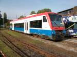 PEG VT650.08 am 03.Oktober 2010 bei der Fahrzeugausstellung in der Einsatzstelle Berlin Lichtenberg stand etwas Abseits ohne gro�es Interesse.