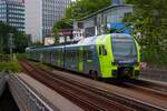 Nordbahn Stadler Flirt3 Regionaltriebzug am 16.07.25 in Hamburg Dammtor vom Bahnsteig aus fotografiert
