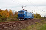248 023 von Northrail rollte am 23.10.22 ohne Anhang durch Greppin Richtung Dessau