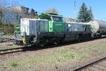 Ein Umleiterverkehr f�r die G�terz�ge Richtung G�rlitz/Zittau steht mit der 4185 022 im Bahnhof Kamenz Ende April 2026. F�r den G�terverkehr als Ersatz f�r die gesperrten Hauptstrecke Dresden-Arnsdorf ist diese Strecke absolut nicht geeignet, der Zug schleicht auf der eingleisigen Strecke von Bahnhof zu Bahnhof...