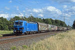 Mit einem Ganzzug Schiebewandwagen am Haken rollte am 08.09.26 192 011 der Northrail durch J�trichau Richtung Magdeburg.