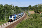 4748 308-6 (ODEG) als RE9 in Richtung Rostock Hbf in Samtens auf R�gen, 9.