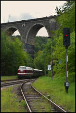 Anlässlich des Streckenjubiläums  150 Jahre Flöhatalbahn  verkehrte am 24.05.2025 die Diesellok PRESS 118 719-4 (NVR: 92 80 1228 719-1 D-PRESS) mit einem Sonderzug von Pockau-Lengefeld
