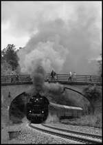 Das Dampfross 86 1744-1 (PRESS) beförderte den Sonderzug zu den Pfingstdampftagen des Deutschen Dampflokomotiv Museum (07.-09.06.2025) zwischen Neuenmarkt-Wirsberg und Marktschorgast drei Mal