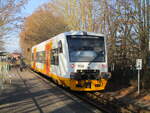PRESS 650 681 erreichte von Bergen/Rügen kommend die Endstation Lauterbach Mole am 17.Dezember 2026.