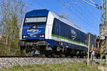 D-PRESS 223 144-7 stand am 20.04.2026 am Haltepunkt  Lübeck-Dänischburg IKEA . Kurze Zeit später fuhr sie mit ihrem Zug in den Lübeck-Dänischburger Gbf (ALD G).