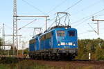Press 140 070-9 (140 789-9) mit 140 017-5 (140 806-1) kommen Solo am Fotopunkt in Dedensen-G�mmer vorbei 22.10.2026