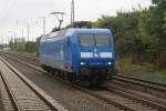 145 030-7 der Pressnitztalbahn fuhr als Lz am 12.09.2009 durch den Bahnhof Wunstorf in Richtung Minden.