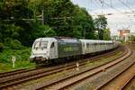 183 500 Railadventure mit ALSTOM CFL Triebzug in Wuppertal, Juli 2022.