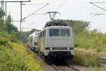 RADVE 111 029-5 kommt mit einer neuen �bergabe f�r ??? durch Herten-Westerholt gefahren 27.8.2026