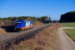 187 318 Raildox  In Thüringen zu Hause - In Europa unterwegs  als Tfzf bei Parsberg Richtung Nürnberg, 23.02.2022