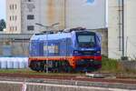 Hanau Hafen am 29.08.26 mit Raildox Eurodual 159 555-2 mit Telezoom vom Gehweg aus fotografiert
