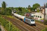 186 538-5 VTG retrack/Railpool mit Kesselzug in Oberhausen Osterfeld, Juli 2022.