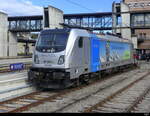 Railpool - Lok 91 80 6 187 005-4 abgestellt im Bahnhofsareal von Spiez am 2024.05.25