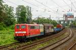 151 129-4 Railpool/DB mit Güterzug in Wuppertal, Juni 2024.