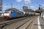 Railpool / LINEAS 186 508 mit dem BASF Shuttle in Aachen Hbf am 19.04.2025