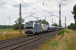 Mit einem Transporterzug vom Typ Peugeot und Fiat rollte 7193 233 von Railpool am 01.07.26 durch Wittenberg-Labetz Richtung Dessau.
