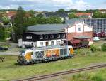 Railsystem RP 248 001-0 Vectron Dual Mode ( 9080 2248 001-0 D-RPRS ) beim pausieren in Gera am 6.6.2026