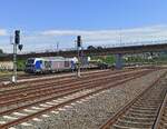Railsystem RP 248 002-8 Vectron Dual Mode (9080 2248 002-8 D-RPRS) verl�sst Gera mit einem Schotterzug am 21.6.2026