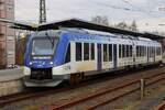 Start Regionalverkehr Alstom Wasserstoff iLint 554 618-3 am 15.02.26 in Frankfurt Höchst