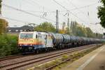 RheinCargo 185 589-9  Martin Luther  mit Kesselzug in Hilden, Oktober 2020.