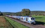 248 063 der RheinCargo zieht am 18.09.2025 einen Kesselzug bei Retzbach am Main