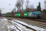RTB Cargo Siemens Vectron 193 726-7 mit Containerzug in Kahl am Main (Bayern) am 05.02.26