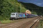 185 621-0 mit Autotransportzug in Fahrtrichtung Koblenz.