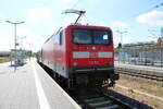 DB 112 166 im Einsatz f�r SRS mit der RB 31397 aus Saalfeld (S), am 24.08.2022 in Halle (S) Hbf.