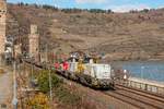 Schweerbau DE18 & G1700BB in Oberwesel, M�rz 2021.