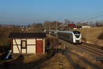 MRB Triebwagenzug 1440 331 im Sonnenschein als RE3 auf dem Weg nach Dresden.