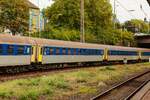 Ex-Mitteldeutsche Regionbahn (MRB) Personenwaggons in Wuppertal, August 2025.