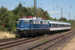 Am 28.07.2026 zog 110 448-8 ihren RE44 nach Moers in den Bahnhof Rheinhausen.